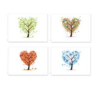 Las Estaciones de la vida Tarjeta de nota surtido Pack - Set de 24 tarjetas - 4 diseños - interior en blanco con sobres blancos (54043)