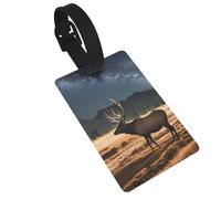 Las etiquetas de equipaje Elk in The Meadow Prints son ligeras, fáciles de usar y rápidas de identificar para maletas de viaje y bolsas de lona.