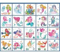 Las Etiquetas Engomadas Del Tatuaje De La Historieta Venden Al Por Mayor Las Etiquetas Engomadas Coloridas Del Tatuaje Del Modelo De La Sirena Del Animal Doméstico