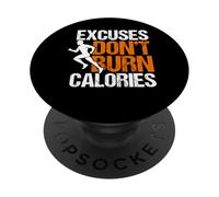 Las Excusas no quemen calorías Entrenamiento de Gimnasio Entrenador Personal PopSockets PopGrip Adhesivo