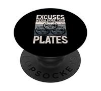 Las Excusas pesan más Que Las Mancuernas de Levantamiento de Pesas PopSockets PopGrip Adhesivo