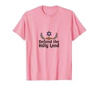 Las FDI defienden la Tierra Santa Apoyo Patriótico Israel Camiseta, Hombre, Rosado, 3XL