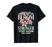Las Flores no se desvanecen, Las Leyendas florecen Camiseta gráfica económica, Hombre, Negro, XL