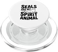 Las focas Son mi espíritu Animal Cool Seal Lover PopSockets PopGrip para MagSafe