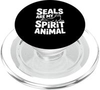 Las focas Son mi espíritu Animal Cool Seal Lover PopSockets PopGrip para MagSafe