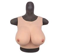Las Formas del Pecho de Silicona - Travesti Cuello Redondo Diseño de Silicona Pechos Falsos - Lifelike Pechos Falsos para Travestismo Travesti Cosplay, G Copa,A