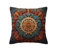 Las fundas de almohada de felpa con estampado de corona de sentido de la historia de 18 x 18 pulgadas con cremalleras ocultas son una opción ideal para la decoración del sofá del dormitorio del hogar.