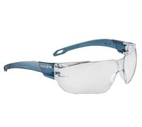 Las gafas de seguridad Bolle SWIFT cuentan con una lente transparente con revestimiento antivaho antiarañazos y un marco reciclado ecológico. Ligero, duradero e ideal para uso en interiores en