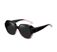 Las gafas de sol se ajustan sobre las gafas, las gafas de sol polarizadas se ajustan sobre las gafas para hombre - polarizadas para hombres y mujeres, protección UV, marco cuadrado, sombra facial