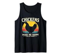 Las gallinas me Hacen Feliz no Tanto Camiseta sin Mangas