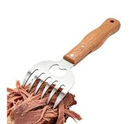 Las garras de trituración de cerdo - Mango largo de madera antideslizante - Uñas de pollo a la parrilla, para triturar, tirar y manejar, servir carne de res, pollo y
