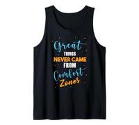 Las Grandes Cosas Nunca vinieron de Las Zonas de Confort Motivacional Camiseta sin Mangas