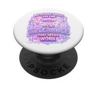 Las Habilidades de mi Gente Son Buena tolerancia Necesita Humor de Vida PopSockets PopGrip Adhesivo
