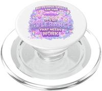 Las Habilidades de mi Gente Son Buena tolerancia Necesita Humor de Vida PopSockets PopGrip para MagSafe