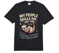 Las Habilidades de mi Gente Son Solo una Buena tolerancia a los Idiotas Perezoso Comfort Colors Adult Heavyweight T-Shirt