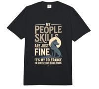 Las Habilidades de mi Gente Son Solo una Buena tolerancia a los Idiotas Wolf Comfort Colors Adult Heavyweight T-Shirt
