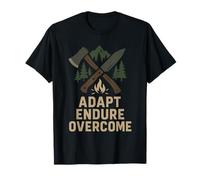 Las Habilidades de Supervivencia Bushcraft Wilderness Adapt Endure Camiseta