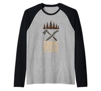 Las Habilidades de Supervivencia Bushcraft Wilderness Adapt Endure Camiseta Manga Raglan