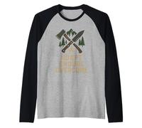 Las Habilidades de Supervivencia Bushcraft Wilderness Adapt Endure Camiseta Manga Raglan