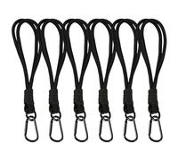 Las Hebillas Coles Negras De 6 Piezas, Las Cuerdas Dobles Son Fuertes Y Duraderas, Adecuadas para Colgar Botellas De Agua para Teléfonos Móviles Y Colocar Bolsas con Carrito.
