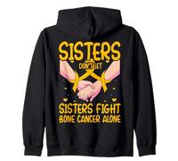 Las hermanas no dejan que las hermanas luchen solas contra el cáncer de hueso Mujeres Sudadera con Capucha