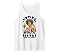 Las Hermanas Que votan lo están Haciendo, Graciosa Mujer Negra votante, Bandera de EE. UU. Camiseta sin Mangas