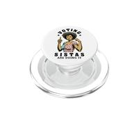 Las Hermanas Que votan lo están Haciendo, Graciosa Mujer Negra votante, Bandera de EE. UU. PopSockets PopGrip para MagSafe