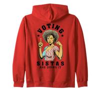 Las Hermanas Que votan lo están Haciendo, Graciosa Mujer Negra votante, Bandera de EE. UU. Sudadera con Capucha