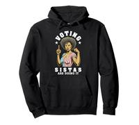 Las Hermanas Que votan lo están Haciendo, Graciosa Mujer Negra votante, Bandera de EE. UU. Sudadera con Capucha