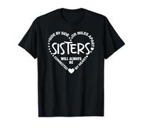 Las hermanas siempre estarán conectadas por Heart Love Family Camiseta