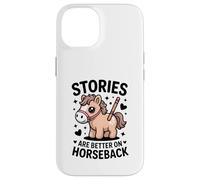Las Historias Son Mejores a Caballo Lindo Pony Rider Carcasa para iPhone 14
