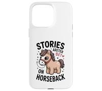 Las Historias Son Mejores a Caballo Lindo Pony Rider Carcasa para iPhone 15 Pro MAX