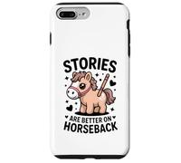 Las Historias Son Mejores a Caballo Lindo Pony Rider Carcasa para iPhone 7 Plus/8 Plus
