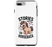 Las Historias Son Mejores a Caballo Lindo Pony Rider Carcasa para iPhone 7 Plus/8 Plus