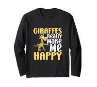 Las Jirafas me Hacen Feliz, no Tan Divertida Jirafa Manga Larga
