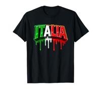 Las Letras patrióticas en Color de la Bandera Italiana Orgullosa de Italia se sienten como si gotearan Camiseta