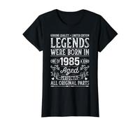 Las Leyendas de cumpleaños Nacieron en 1985 Piezas Originales Retro Camiseta gráfica económica, Mujer, Negro, L