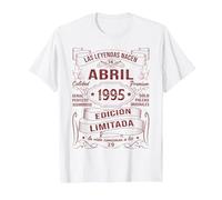 Las Leyendas Nacen En Abril 1995 Regalo Hombre 29 Años Camiseta, Hombre, Blanco, M