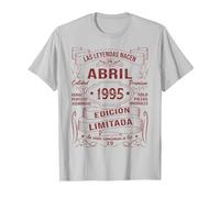 Las Leyendas Nacen En Abril 1995 Regalo Hombre 29 Años Camiseta, Hombre, Plata, M