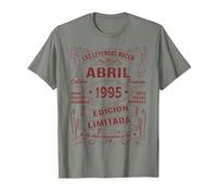 Las Leyendas Nacen En Abril 1995 Regalo Hombre 29 Años Camiseta, Hombre, Verde Militar Jaspeado, M