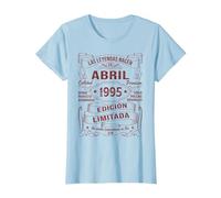 Las Leyendas Nacen En Abril 1995 Regalo Hombre 29 Años Camiseta, Mujer, Azul Bebé, M