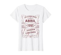 Las Leyendas Nacen En Abril 1995 Regalo Hombre 29 Años Camiseta, Mujer, Blanco, M