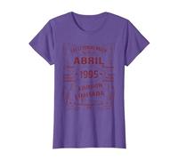 Las Leyendas Nacen En Abril 1995 Regalo Hombre 29 Años Camiseta, Mujer, Morado Jaspeado, M