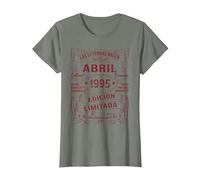 Las Leyendas Nacen En Abril 1995 Regalo Hombre 29 Años Camiseta, Mujer, Verde Militar Jaspeado, M