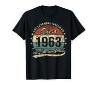 Las Leyendas Nacen En Enero 1963 Hombre o Mujer Retro Camiseta