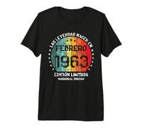 Las Leyendas Nacen En Febrero 1963 Edición Limitada Retro Camiseta Premium
