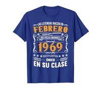 Las Leyendas Nacen en febrero de 1969 - Vintage Retro 2022 Camiseta, Hombre, Azul Real, XXL