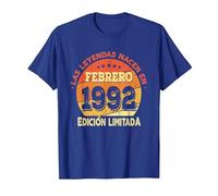 Las Leyendas Nacen en Febrero de 1992 - Regalo de 29 años Camiseta, Hombre, Azul Real, L