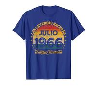 Las Leyendas Nacen En Julio 1966 54 años Cumpleaños Camiseta, Hombre, Azul Real, L