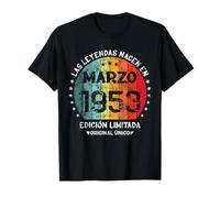 Las Leyendas Nacen En Marzo 1953 Edición Limitada Retro Camiseta